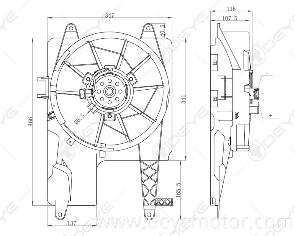 377121220A 377959455H auto radiator cooling fan for VW GOLF PARATI SAVEIRO POINTER GOL